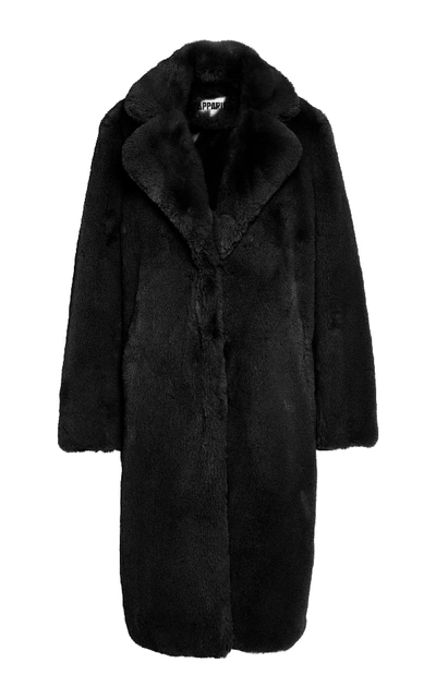 Apparis Siena Faux Fur Coat In Brown