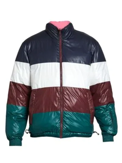 Kenzo Reversible Down & Feather Fill Puffer In Fuchsia
