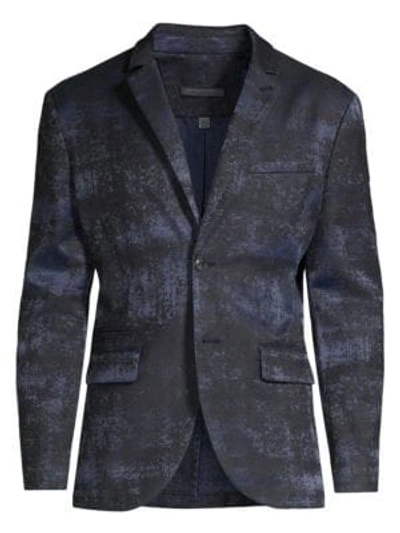 John Varvatos Slim-fit Fade-out Jacket In Dark Navy