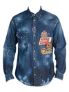 DSQUARED2 Patch Detail Denim Shirt