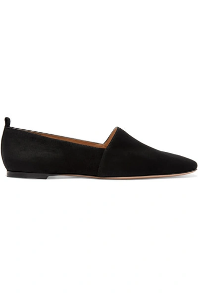 Gianvito Rossi Suede Loafers In Black