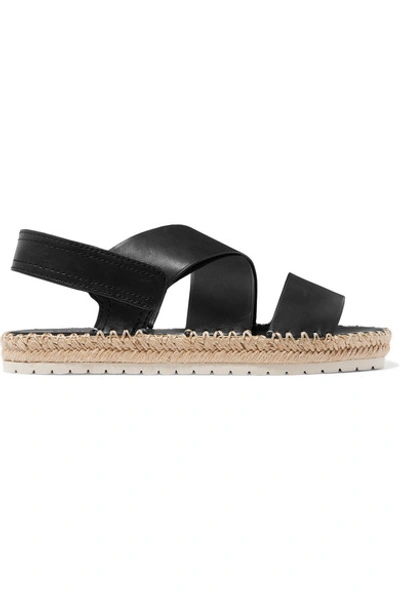 Vince Tenison Leather Espadrille Sandals In Ivory