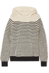 SAINT LAURENT STRIPED KNITTED HOODIE