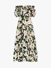 Dolce & Gabbana Off-the-shoulder Floral-print Cotton-voile Maxi Dress In Multicolour