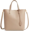 Saint Laurent Toy Shopping Leather Tote In Dusty Grey