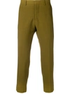 Ami Alexandre Mattiussi Cropped Fit Trousers In Green