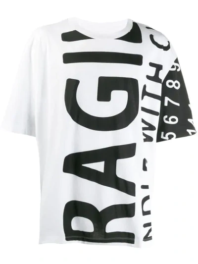 Maison Margiela Fragile Print T-shirt In White