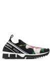 DOLCE & GABBANA LILY PRINT SORRENTO SNEAKERS