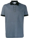 FERRAGAMO GEOMETRIC PRINT POLO SHIRT