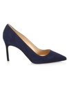 MANOLO BLAHNIK BB 90 SUEDE PUMPS,452406502556