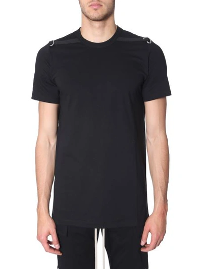Rick Owens Regular Crewneck Cotton Jersey T-shirt In Black
