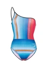 HOUSE OF HOLLAND X SPEEDO ASYMMETRIC STRIPED SWIMSUIT