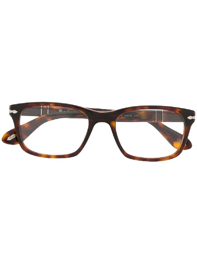 Persol Square Shape Glasses - Brown