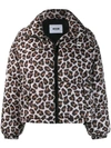 MSGM LEOPARD PRINT BOMBER JACKET