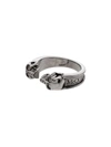 ALEXANDER MCQUEEN ALEXANDER MCQUEEN TWIN SKULL RING - 银色