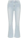 FRAME ENGINEER STRIPED CROPPED JEANS