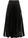 FENDI FENDI PLEATED MIDI SKIRT - 黑色