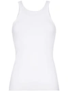 Totême Ribbed Cotton Blend Tank Top In 100 White