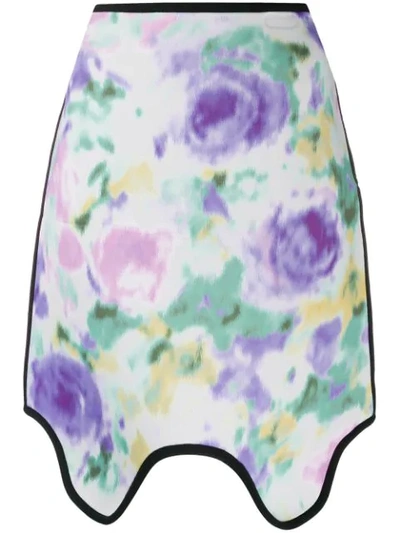 Calvin Klein 205w39nyc Floral Print Asymmetric Skirt - 大地色 In Neutrals