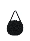 Alienina Chunky Knit Tote Bag - Black