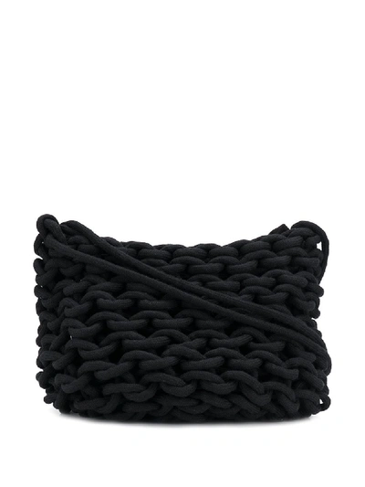 Alienina Chunky Knit Shoulder Bag - 黑色 In Black