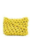 Alienina Chunky Knit Shoulder Bag - Yellow