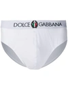 Dolce & Gabbana Logo Embroidered Briefs In White