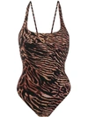 GANNI TIGER PRINT SWIMSUIT