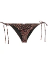 GANNI TIGER PRINT BIKINI BOTTOMS