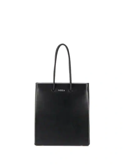 Medea Long Strap Patent Leather Bag In Black