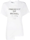 MONSE MONSE LOGO ASYMMETRIC T-SHIRT - 白色