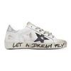 GOLDEN GOOSE White & Grey 'Dream' Superstar Sneakers