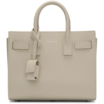 Saint Laurent White Nano Sac De Jour Tote