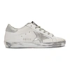 GOLDEN GOOSE GOLDEN GOOSE WHITE AND SILVER SUPERSTAR SNEAKERS