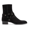 SAINT LAURENT SAINT LAURENT BLACK WYATT HARNESS BOOTS