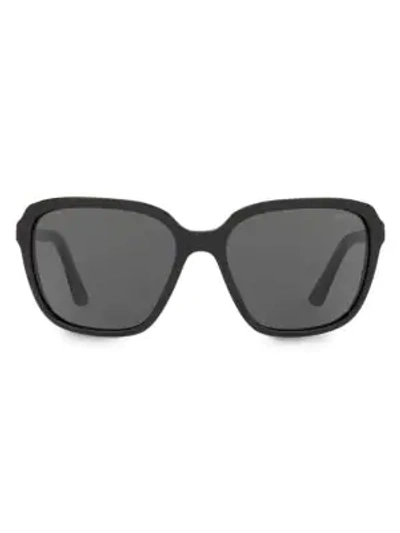 Prada Heritage 58mm Square Sunglasses In Black/dark Grey