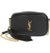 Saint Laurent Mini Lou Quilted Leather Crossbody Bag In Noir