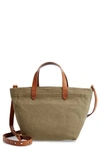 Madewell Small The Transport Canvas Crossbody Bag - Green In British Surplus