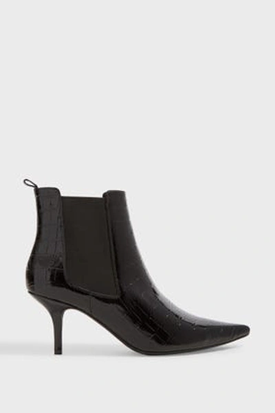 Anine Bing Stevie Patent Leather Ankle Boots In Black