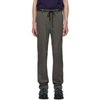 LANVIN LANVIN GREY FITTED DRAWSTRING TROUSERS
