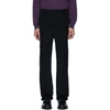 LANVIN NAVY STRAIGHT TROUSERS