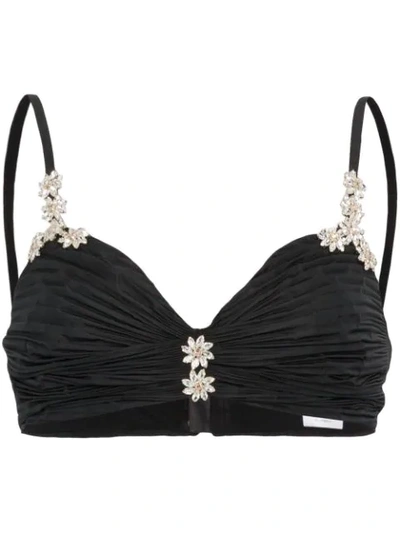 Area Embellished Techno Bralette In Black