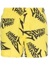 GIVENCHY GIVENCHY LOGO PRINT SWIM SHORTS - 黄色