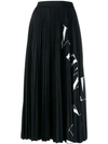 VALENTINO VALENTINO VLTN PRINTED MIDI SKIRT - BLACK