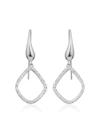 Monica Vinader Womens Riva Kite Sterling Silver And Diamond Earrings In Silver