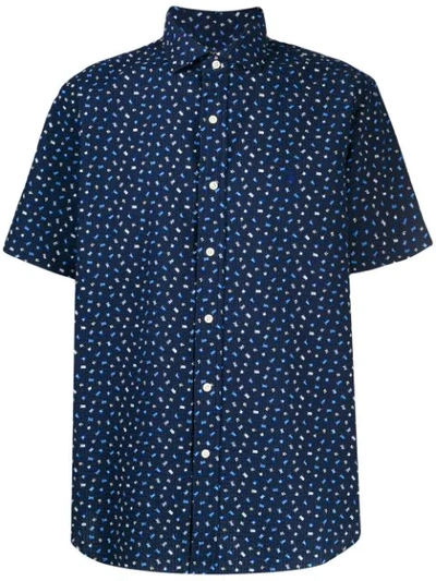 Polo Ralph Lauren Flag Print Shirt In Blue