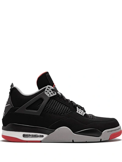Jordan Air  4 Retro "bred 2019" Sneakers In Black/fire Red/cement Gray