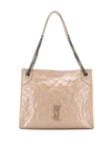 Saint Laurent Niki Large Leather Shoulder Bag In Grey