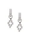 MARCELO BURLON COUNTY OF MILAN MARCELO BURLON COUNTY OF MILAN LOGO PLAQUE EARRINGS - SILVER