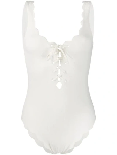 Marysia Scalloped Swimsuit - 白色 In White